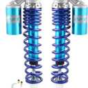 Newsmarts 400mm 15.75" Motorbike Air Shock Absorbers Rear Nitrogen Suspension Universal Fit for HONDA for Suzuki for Yamaha for Kawasaki ATV Go Kart Quad Dirt Sport Bikes 125cc (Blue)