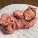 WOOROY Realistic Reborn Baby Dolls - 18 Inch Real Life Newborn Sleeping Dolls Girl with Soft Weighted Cloths Body, Lifelike Realborn Doll with Accessories and Gift Box for Kids 3+