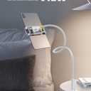 Lamicall Gooseneck Tablet Mount Holder for Bed Flexible Tablet Arm Clamp for Bed, as Gifts Compatible with Pad Pro 10.5, Air 9.7, Mini 7.9, Galaxy Tabs, Switch, More 4.7-11" Device - White