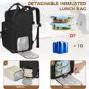 MATEIN Teacher Backpack with Lunch Compartment, 15.6 Inch Lunch Backpack for Men with Organized Pocket, College Laptop Backpacks Meal Prep Bag Gift for Teachers Work Nurse Commute Office