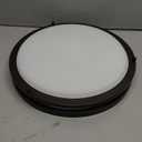 Good Earth Lighting Gel Jordan 14 in. LED Flush Mount LT Bronze, Dimmable, 1700 Lumen, 3000K, 50,000 Hour Rated Lamp Life