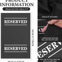 10 Pcs Reserved Chair Signs Cloth Church Placeholder Reserved Pew Signs Chair Reserved Seat Coverswith Printed Words For Weddings, Churches, Eceptions, Cinema,Celebrations, Parties and Events(Black)