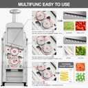 SUPMAKIN Safe Mandoline Slicer, Adjustable Vegetable Food Slicer and Chopper, Potato Fries Fry Cutter, Veggie Salad Chopper, New Kitchen Chopping Artifact Gifts 2026 (SliverGray)