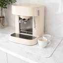 2 Pcs Large Dish Drying Coffee Mat for Kitchen Counter Diatomaceous Dish Dry Mat 11.8" x 18.9" Quick Drying Dry Mats for Coffee Machine Pads(White,Marble)