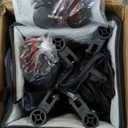 ANGELBLISS Baby Bassinet Bedside Crib, Pack and Play with Mattress, Diaper Changer, One-Push Setup Playards from Infants to Toddlers (Balck)