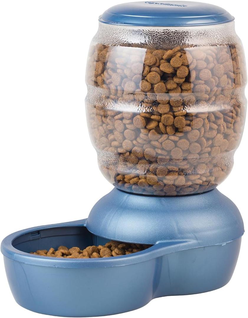 Petmate Replendish Gravity Feeder, 5 lb, Blue, Made in USA (Pearl Peacock Blue)