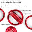 Polodunn for 2020-2025 2026 Chevrolet Trailblazer Accessories & 2024-2025 2026 Chevy Trax Accessories, 5pcs Aluminum Alloy Knob Covers Trim Set - Air Conditioning, Headlight & Push Start (Red)