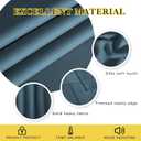 NICETOWN Smoky Blue Blackout Curtains for Bedroom/Living Room 132 Inch Length - Thermal Insulated Room Darkening Grommet Top Window Curtains (100 by 132 - Inch, 1 Panel)