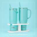 Swig Life 40oz Leakproof Mega Mug, 40oz Tumbler with Handle and Straw, Extra Large Insulated Tumblers, Cup Holder Friendly Travel Mug (Sea Breeze)