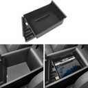 YOJOJOCO Center Console Organizer Compatible with Hyundai Elantra 2025 2024 2023 2022 2021 Accessories Black ABS Plastic Material Armrest Secondary Storage Box (NOT Fit Manual Hand Break Models)