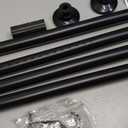 Tension Curtain Rod 51-165In(4.25-13.75Ft), Extra Long Outdoor Curtain Rod No Drilling for Window or Bathroom Patio, Adjustable Spring Shower Rod, Easy to Install Never Rust, Rod Diameter 1.26In-Black