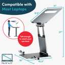 Lifelong Ergonomic Laptop Stand, Adjustable Height up to 20", Laptop Riser Computer Pulpit Stand for Laptops 10-17 Inches, Fits MacBooks, Laptops, Laptop Holder