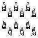Meooeck 12 Pieces White Cheer Megaphone Noisemaker Bulk Party Accessory Plastic Cheerleading Small Megaphone Director Prop Noisemaker Toys for Sports Game Party Outdoor