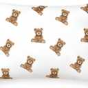 Toddler Pillow with Cotton Pillowcase Soft & Hypoallergenic Kids Pillow, 13x18 Small Pillow for Toddlers Ages 3+, Travel-Friendly & Machine Washable (Bear)