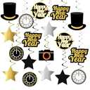 KatchOn, Happy New Year Hanging Swirls 2025 - Pack of 80, NO DIY | New Years Eve Party Supplies 2025 | NYE Decorations 2025 | Happy New Year 2025, NYE Party Favors | Happy New Years Decorations 2025 2 Pack