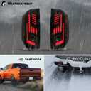 Nixon Offroad Sequential Tail Lights, LED Taillights Assembly for 2014-2021 Toyota Tundra, LED Sequential Turn Signals, DRL, Brake Lights Tail Lamps Sets, Passenger & Driver Sides (Smoke Lens)