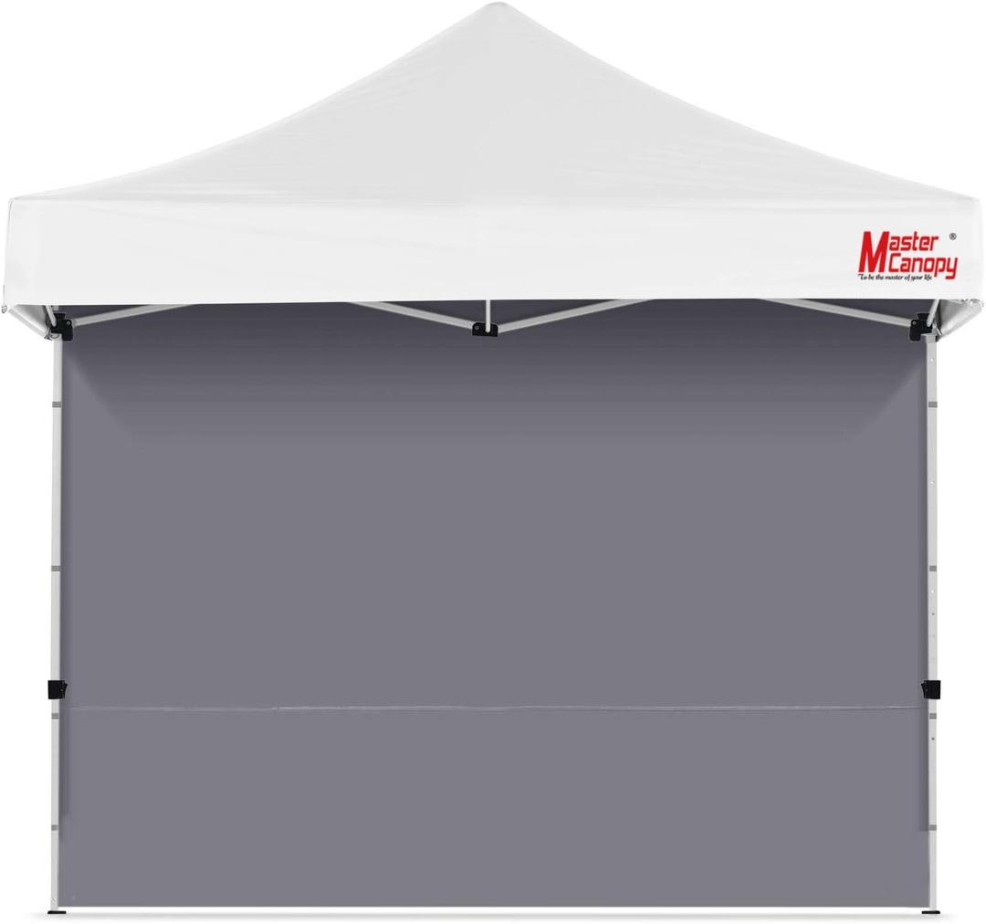 MASTERCANOPY 10x10ft Canopy SunWall Instant Canopy SideWall for Pop Up Canopy Tent Gazebos, UV Protection Sidewall Only, Spliceable (1 Pack, Gray)