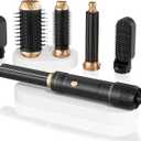 6 in 1 Blow Dryer Brush & Hot Air Brush, Negative Ion Hair Styler Set, 1000W Hot Air Styler for Auto Curling, Fast Drying, Straightening, Volumizing, Hair Styling Tools Gift for Women