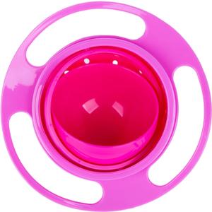 Berry President Magic Bowl 360 Degree Rotation Spill Resistant Gyro Bowl with Lid For Toddler Baby Kids Childre (Pink)