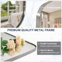 ANDY STAR Brushed Nickel Bathroom Mirror, 20x30 Oval Mirror for Bathroom, Brushed Nickel Oblong Mirror with Metal Frame Wall Mounted for Living Room, Bedroom