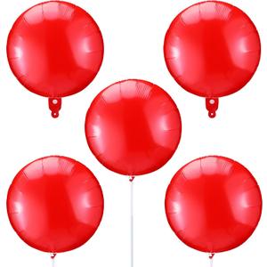 Kathfly 5 Pack Reusable Balloon Kit in Red Color with Removable Clip and Pole It Halloween Prop Balloon for Halloween Decoration