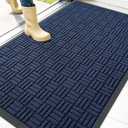 OLANLY Front Door Mat Outside Entrance 47x32, Heavy-Duty Rubber Doormat