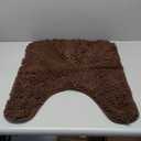 Toilet Rugs U-Shaped,Super Absorbent Chenille Bathroom Rugs and Strong PVC Non-Slip Backing for Toilets Rug Set,Machine Washable,Bath Mats for Bathrooms,20"x 20",Coffee