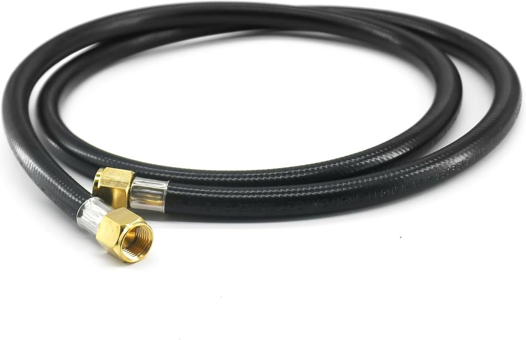 5 Feet Propane Hose Assembly Multipurpose Solution: Features 3/8" Female Flare on Both Ends, Perfect for Gas Grill, RV, Heater, Fire Pit