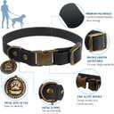 Wisedog Waterproof Dog Collar and Leash Set, Adjustable Puppy Collar with Cute Tag 4FT Dog Leash with Poop Bag for Small Dogs (S, Black)