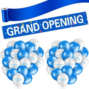 Grand Opening Banner, New Store Grand Opening Sign and Rope, Oxford Cloth Large Advertising Backdrop Decor for Shop Garden Outdoor Ceremony Party Supplies(Simple Style)
