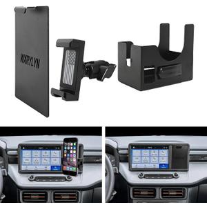 Stainless Steel 2024 Maverick Phone Mount for Maverick 2022 2023 2024 Cubby Phone Mount 2024 Ford Maverick Accessories 2024 Maverick Dash Cubby Insert Aluminum Alloy