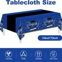 Graduation Decorations 2026,147 PCS Graduation Party Decorations, Disposable Graduation Plates and Napkins 2026,Graduation Tablecloth Knives Fork Plates Napkin Cups for Graduation Party For 24 Guests