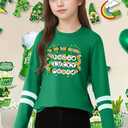 Kids St Patrick's Day Shirt Girls Boys Lucky Irish Shamrock Shirts Saint Patricks Day Long Sleeve Tops