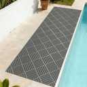 Welcome Door Mat Outside Non-Slip Durable Waterproof Grey 24"x71"