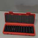 MIXPOWER 13 Pieces 3/8-Inch Drive Deep Impact Socket Set, 7mm to 19mm, CR-V, Metric, 6 Point, Deep, 13 Pieces 3/8" Dr. Socket