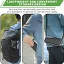 Portable Ultralight Travel Stool Camping Chair Fishing Stool - Gray Carbon Steel and Keychain, Handbag Style Pocket Foldable (Medium, Grey)