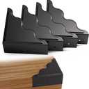 Table Metal Corner Protector, Minimalist-Style Decorative Desk Edge Safety Guard, Cabinet Furniture Edge Corner Guards, Boxes Bumpers Protectors for Preventing Damage and Decoration (4 Pcs, Black)