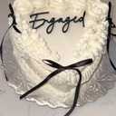 Mirror Black Engaged Cake Topper, We're Engaged Cake Pick Engagement Party Decorations, Bridal Engagement Wedding Cupcake Decoration Party Supplies