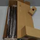 KAMANINA Bronze Curtain Rod 32 to 58 Inch(2.6-4.8ft), Adjustable Curtain Rods for Windows 28 to 48 Inch, 3/4 Inch Splicing Drapery Rods with Twisted Cage Finial