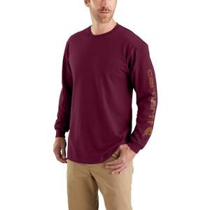 Carhartt Men's Loose Fit Heavyweight Long-sleeve Logo Sleeve Graphic T-Shirt (X-Large)