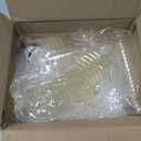 CALBODE 25Pcs Gold Glitter Plastic Martini Glasses 6oz Disposable Martini Glasses Bulk for Thanksgiving Party Wine, Desserts, Appetizers and Christmas All Events