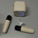 Karaoke Machine for Kids, Toys for 3-12 Years Old Girls Gifts, Kids Karaoke Microphone Machine Toy, Best Fun Christmas Birthday Gifts for 5 6 7 8 9 10 11 Years Teens Girl Boys Beige 2 Mic