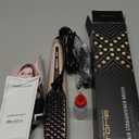 Tome Steam Straighteners for Hair, Negative Ion Hair Straightener Brush with 2 Steam Levels, 428F High Heat Electric Hot Comb for Thick & Curly Hair, Anti-Scald Steam Brush for Women, Pink