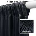 60ftx12ft Black Wrinkle-Free Wedding Backdrop Curtain -Silky Washable Black Polyester Drapes for Baby Showers, Birthday Parties, Photography, and Wedding Receptions-12 Panels 5FTx12FT, W5' x H12'