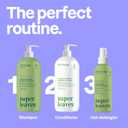 ATTITUDE Nourishing Hair Conditioner, For Dry and Damaged Hair, Naturally Derived Ingredients, Vegan Detangler, Dermatologically Tested, Grapeseed Oil and Olive Leaves, 32 Fl Oz
