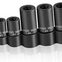 Saipe 8pcs Tap Socket Set, 1/4" & 3/8" Square Drive Tap Sockets Adapter, Compatible with All M.C.T.I. Taps Up To 1/2", Fit for 1/8" NPT Taps and Metric Taps Thru 12mm