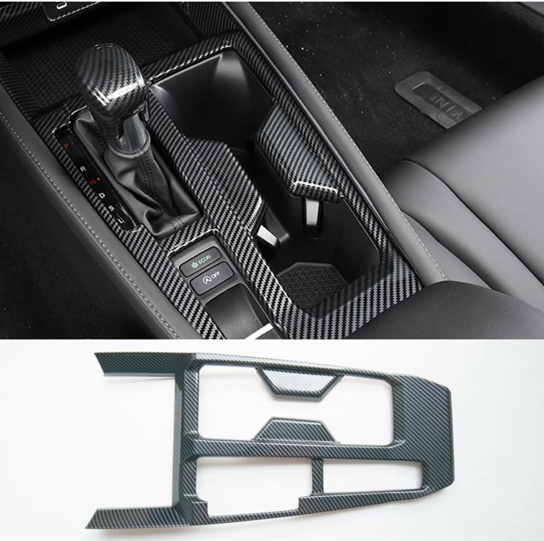 ZiWen Interior Trims Gear Shift Panel Center Console Cup Holder Cover Frame Accessories for Honda Accord 2023 2024 2025 2026 (Carbon Fiber Print)