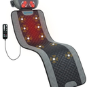 COMFIER 10-Motor Vibration Massage Mat with Detachable Shiatsu Neck Pillow - Full Body Heating Massage Pad, 5 Modes & 3 Intensities, Auto Shut-Off, Home Relaxation