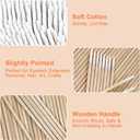 1000 Pcs Double Pointed Cotton Swabs for Nails, 4 Inch Lint Free Microblading Cotton Swab for Makeup, Nail Polish Clean Up Tool, for Beauty, Precision Makeup and Craft Applicators