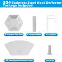 FirePit Heat Diffuser for Solo Stove Bonfire 19" Accessories Portable Stainless Steel Heat Deflector Replacement Parts for Solo Stove Bonfire 2.0 with Carrying Handles and Support Legs